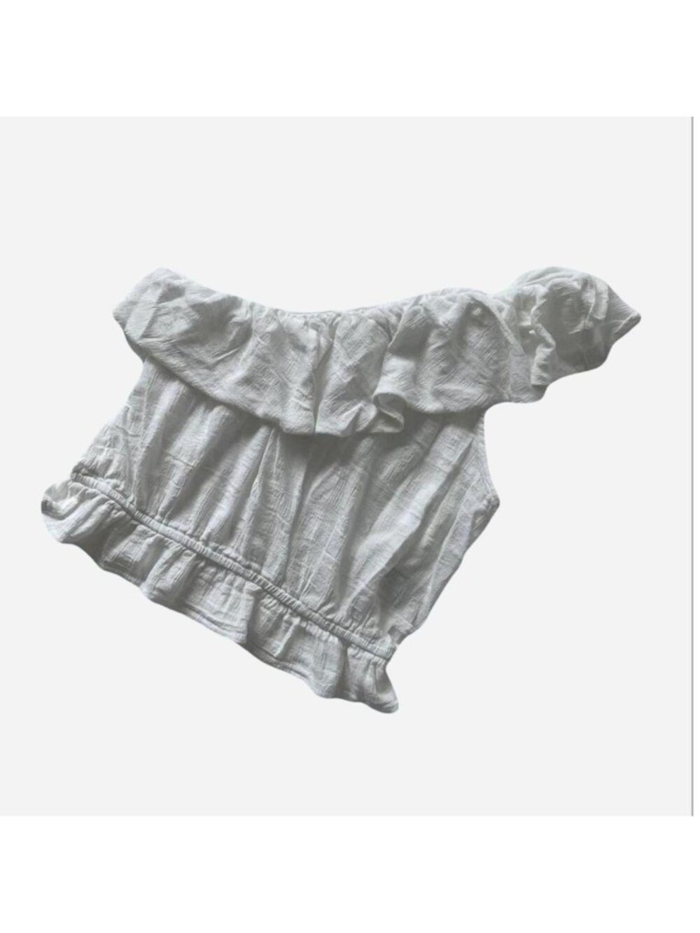 American Eagle White off the shoulder crop top